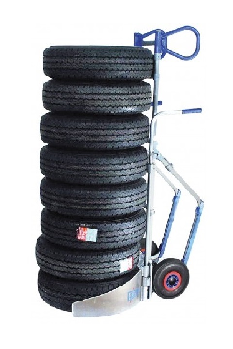 Carretilla Manual EXPRESSO Para Neumáticos con capacidad de carga de hasta ocho ruedas